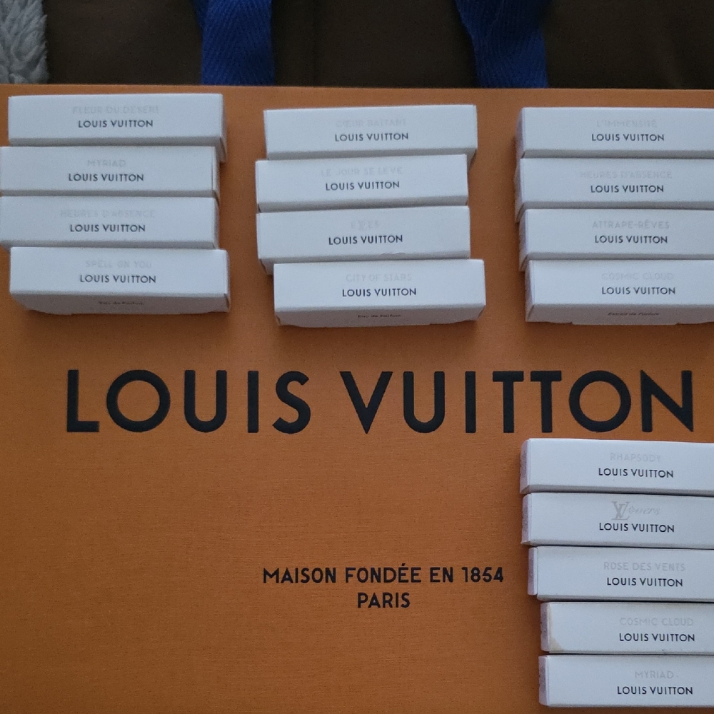 Louis Vuitton White Fragrance Collection with Orange Box
